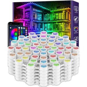 300FT Permanent Outdoor Lights,RGB Eaves Light with App Control Remote, DIY